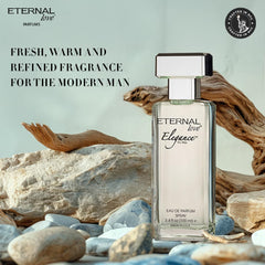 Eternal Love Elegance packaging and 3.4oz bottle for lasting fragrance value.