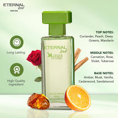 Eternal Love X-Louis bottle front 50ml highlights portable luxury for everyday confidence