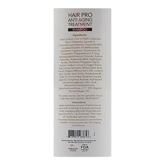 Eternal Spirit Hair Pro label close-up highlighting keratin and argan oil benefits for strength.