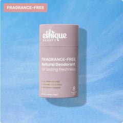 Ethique Minimalist Unscented Deodorant Stick application for quick daily use and odor control.