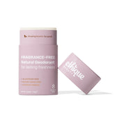 Ethique Minimalist Unscented Deodorant Stick packaging shows eco-friendly, plastic-free packaging.