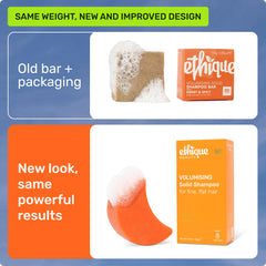 Ethique volumizing shampoo bar caffeine-root lift for refreshed strands.
