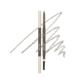 ETUDE Bare Edge Brow Pencil in slim hexagon for natural hair-like strokes.