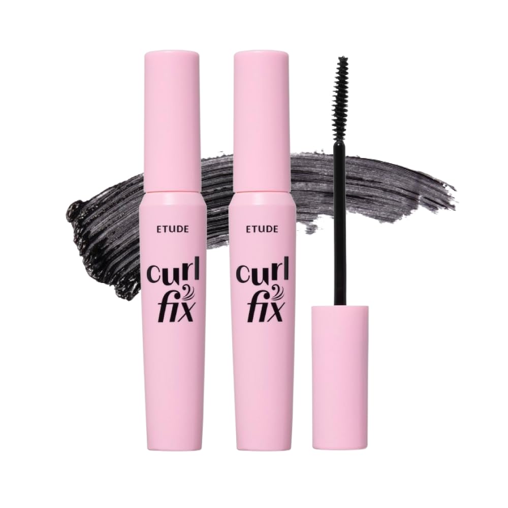 ETUDE Curl Fix Mascara bottle showing sleek packaging for long-lasting curl