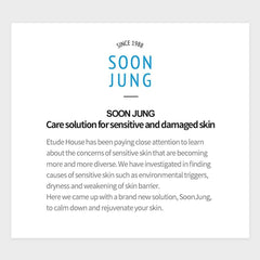 ETUDE SoonJung gel texture—lightweight moisture that absorbs quickly