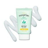 ETUDE Sunprise mild bottle close-up highlighting weightless texture for sensitive skin