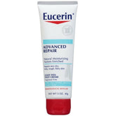 Eucerin Advanced Repair Foot Cream bottle front showing fragrance free hydration for very dry feet