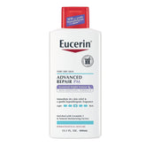 Eucerin Advanced Repair Night Lotion bottle promoting long-lasting hydration