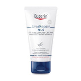 Eucerin Dry Skin Hand Cream 75ml front view for fast relief and soft hands.