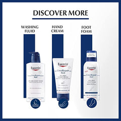 Eucerin Fragrance-Free Lotion label suitable for sensitive skin care.