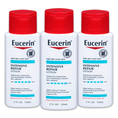 Eucerin Intensive Repair Lotion 3-pack bottles for easy daily moisturization