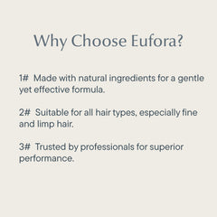 Eufora Full Effect Texturizing Spray finished look with controlled hold and shine.