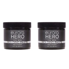 Eufora Hero for Men Molding Paste 2oz-2pack offers flexible hold for textured, natural styles.