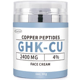 Euphea GHK-Cu copper peptide face cream bottle shows premium anti-aging formula for daily care.