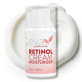 Eva Naturals anti-aging retinol cream bottle for daily skin care and smoothness.