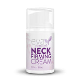 Eva Naturals Neck Firming Cream bottle shown for neck lifting benefits