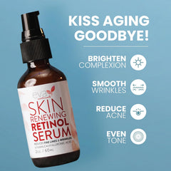 Eva Naturals retinol serum dropper for precise application and rejuvenation