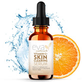 Eva Naturals Vitamin C Serum bottle pour for easy application and fast absorption.