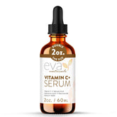Eva Naturals Vitamin C serum bottle on vanity, ready for daily clear-skin routine.