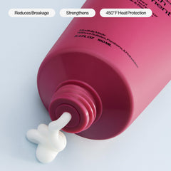 Visual of Bond Technology label on Eva NYC Repair Leave-In for strengthened hair bonds.