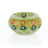 EVANILIFE decorative ceramic jar with lime green lid for stylish storage and display