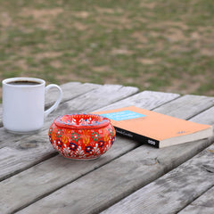 EVANILIFE windproof lid ceramic jar keeps contents secure and odor-free.