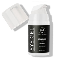 Eve Hansen Anti-Aging Eye Gel application demonstrates refreshing under-eye hydration.