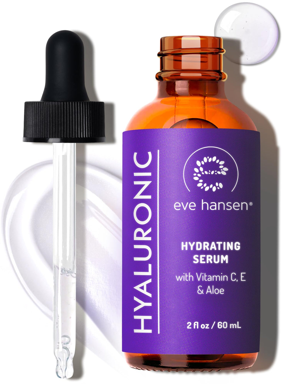 Eve Hansen serum face bottle for deep hydration and smooth skin.