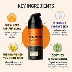 Eve Hansen Vitamin C Eye Gel under-eye close-up showing lightweight, non-greasy texture.