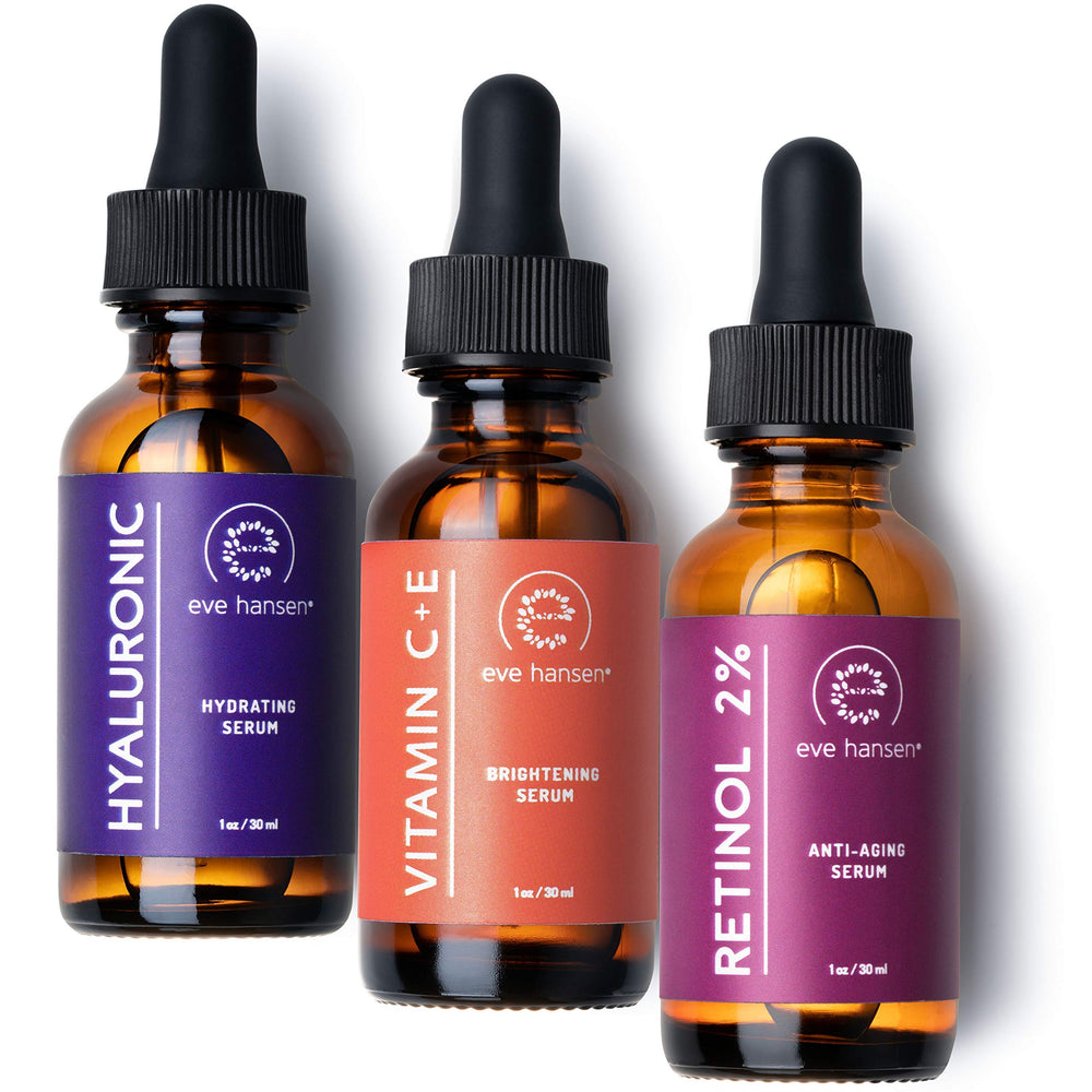 Eve Hansen Vitamin C serum bottle pour for brightening and antioxidant protection