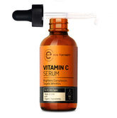 Eve Hansen Vitamin C Serum bottle showcases premium formula for hydrated, glowing skin.