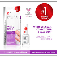 Eveline nail whitener used as base coat prevents yellowing.