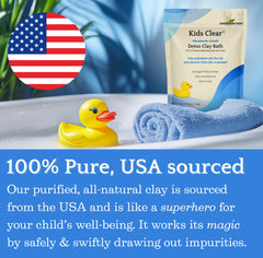 Evenbetternow Kids Clear Detox Bath dissolving smoothly in warm water for a soothing bath.