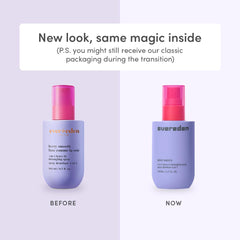 Evereden Kids Detangler Spray mist shown being applied to hair for smooth brushing.