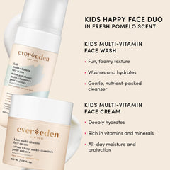 Evereden kids travel essentials face-cream-tube highlights vitamin-rich hydration for young skin.