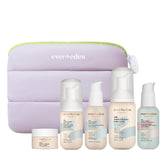 Evereden kids travel essentials bottle-foam shows a gentle, foamy lather for travel-friendly hair cleansing.