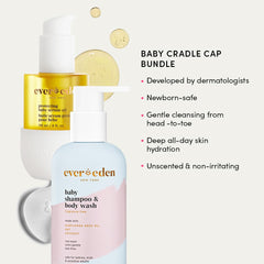 Evereden Protecting Baby Serum Oil bottle highlighting head-to-toe hydration