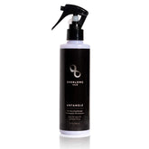 Everlong Untangle spray bottle detangles hair extensions.