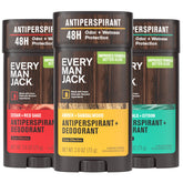 Every Man Jack antiperspirant variety pack front label showcasing outdoor scents for daily wear.