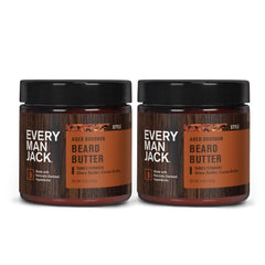 Every Man Jack beard butter aged bourbon jar demonstrates deep hydration for daily beard care
