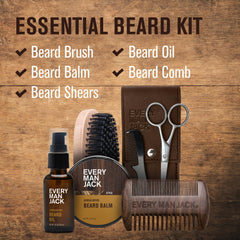 Every Man Jack beard balm tin conditions and softens facial hair.