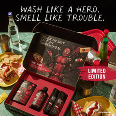 Every Man Jack Deadpool gift packaging ready for Marvel gifting