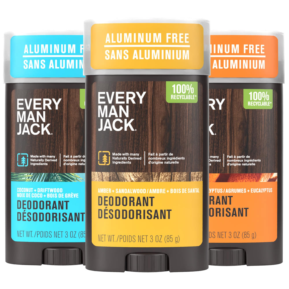 Every Man Jack Coconut Driftwood deodorant stick for long-lasting natural freshness