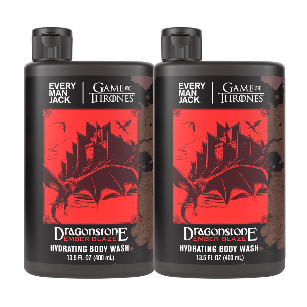 Every Man Jack Game of Thrones Dragonstone Ember Blaze bottle front, collector design for fans.