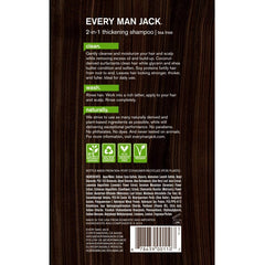 Every Man Jack shea butter hydration on hair smoothing.