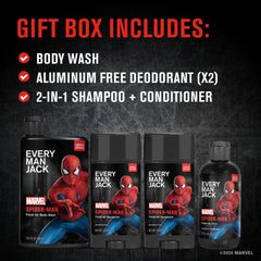 Every Man Jack Spider-Man shampoo 2-pack for revitalizing scalp care