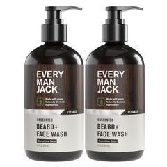 Every Man Jack Unscented Beard Face Wash bottle ready for daily cleansing