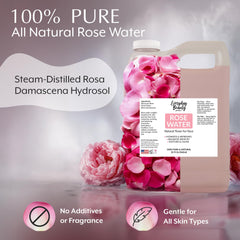 Everyday Beauty Rose Water Toner pour captures a refreshing mist for soothing, balanced skin.