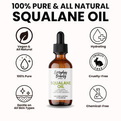 Everyday Beauty Squalane Oil packaging displayed for a simple routine.