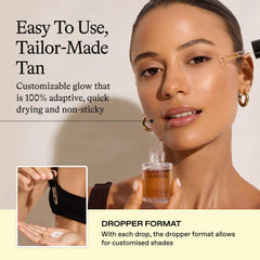 Everyday Humans Sun Blush drops pack showing peptides and HA benefits